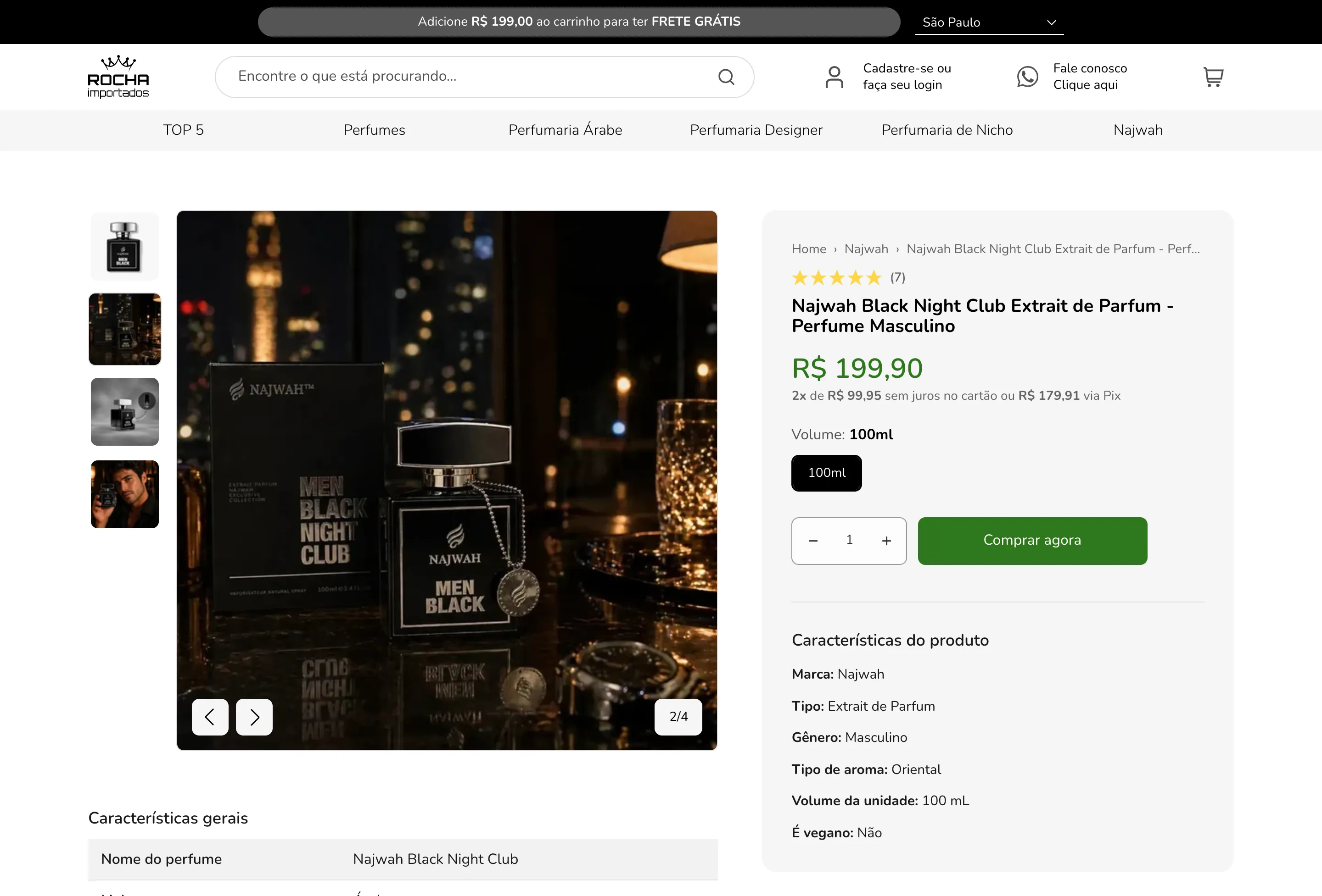 Página de produto com foco em UX/UI